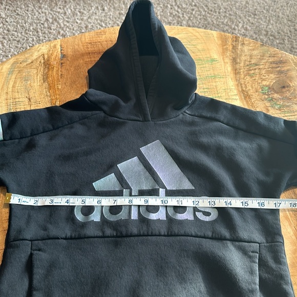 Kids Adidas Hoodie Sweatshirt, iridescent lettering - Picture 4 of 6